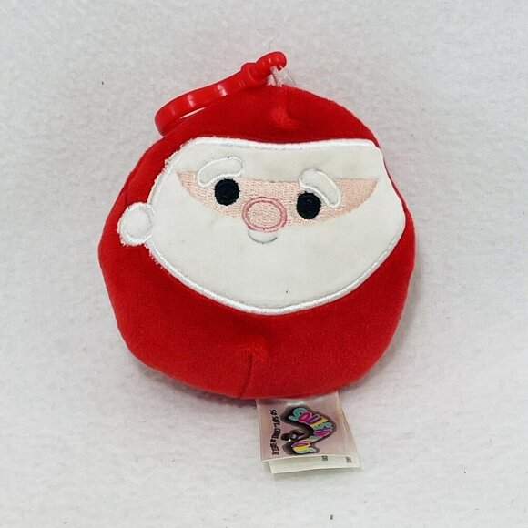 Kellytoy Squishmallows Christmas Santa Plush Clip Keyring Hang Squeeze Doll Toy - Picture 3 of 10